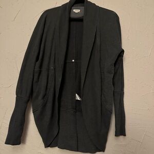 Wilfred Charcoal Open Front Cardigan